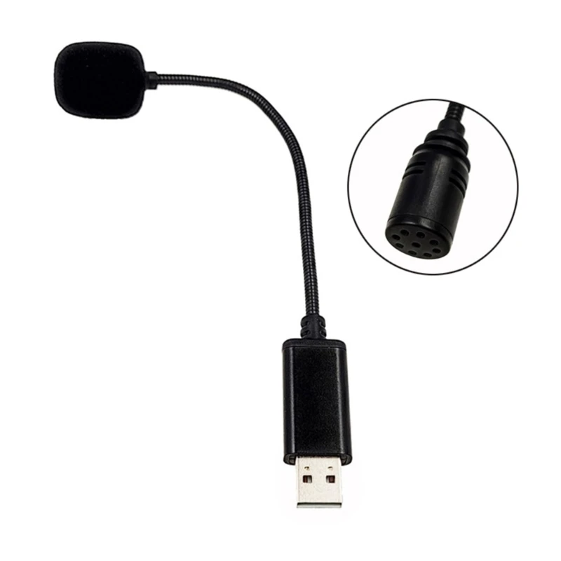 Mini-USB-Mikrofon für Laptop und Desktop-Computer mit Schwanenhals für PC N0HC Image