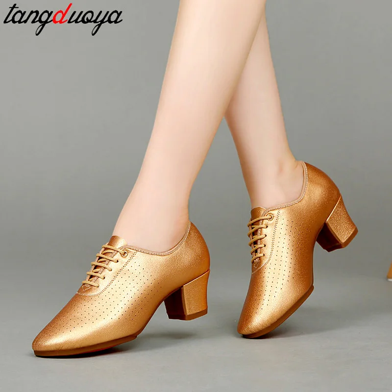Gold jazz dance schuhe für frauen größe 41 Frauen Mädchen Ballsaal Moderne Tango Leistung Practise Tanzen schuhe 5cm Heels großhandel