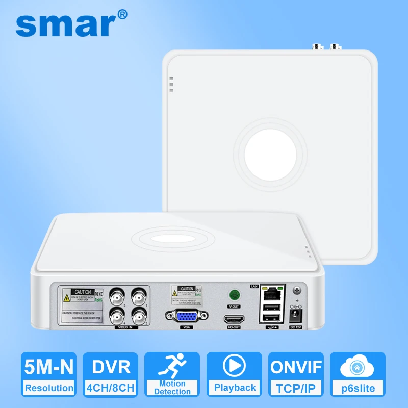 Smar 4CH/8CH CCTV DVR H.265 5M-N AHD DVR Digitaler Videorekorder für AHD TVI CVI CVBS Analogkamera IP-Kamera Hybrid DVR Image