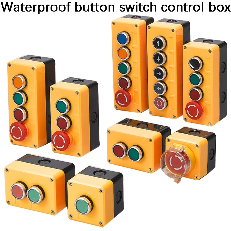 NEUE Taste schalter steuer box kunststoff hand selbst start-taste wasserdichte box elektrische industrielle notfall stop LA38 Image