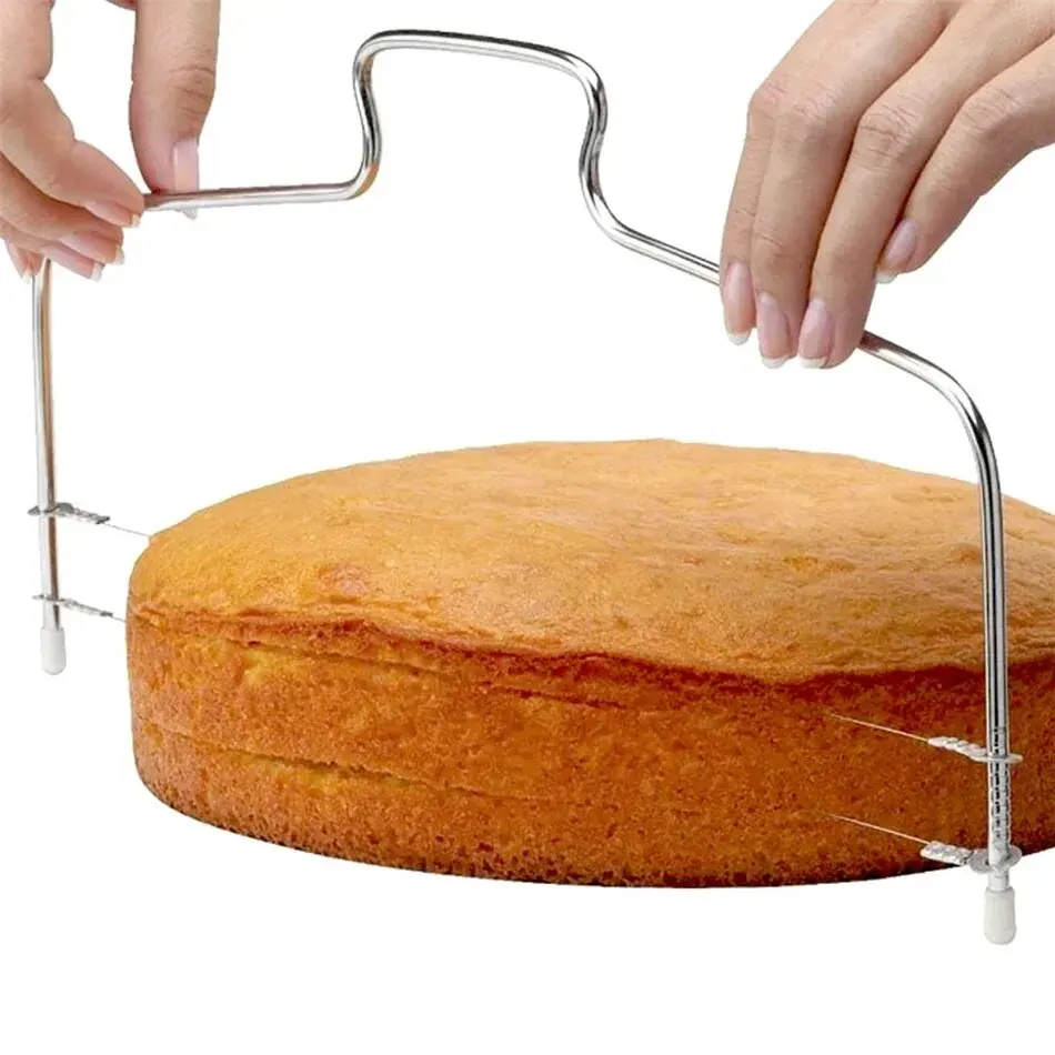 1/2Pcs Einstellbare Höhe Linie Kuchen Cut Slicer Einstellbare Edelstahl Kuchen Dekorieren Form DIY Backformen Küche kochen Werkzeug Image
