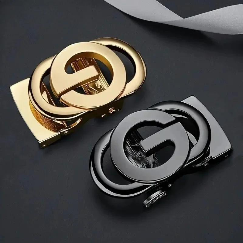 3,5cm Herren Authentischer Gürtel Trendgürtel Ceinture Mode-Designer Jeansgürtel Neuer Herren-Ledergürtel mit Automatikschnalle Image