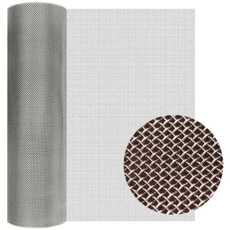 304-Edelstahlgewebe, gewebtes Metall, 30 Mesh-Loch, 0,07 mm, geeignet für Lüftungskäfige, Gartenfenster und Filtersiebs Image