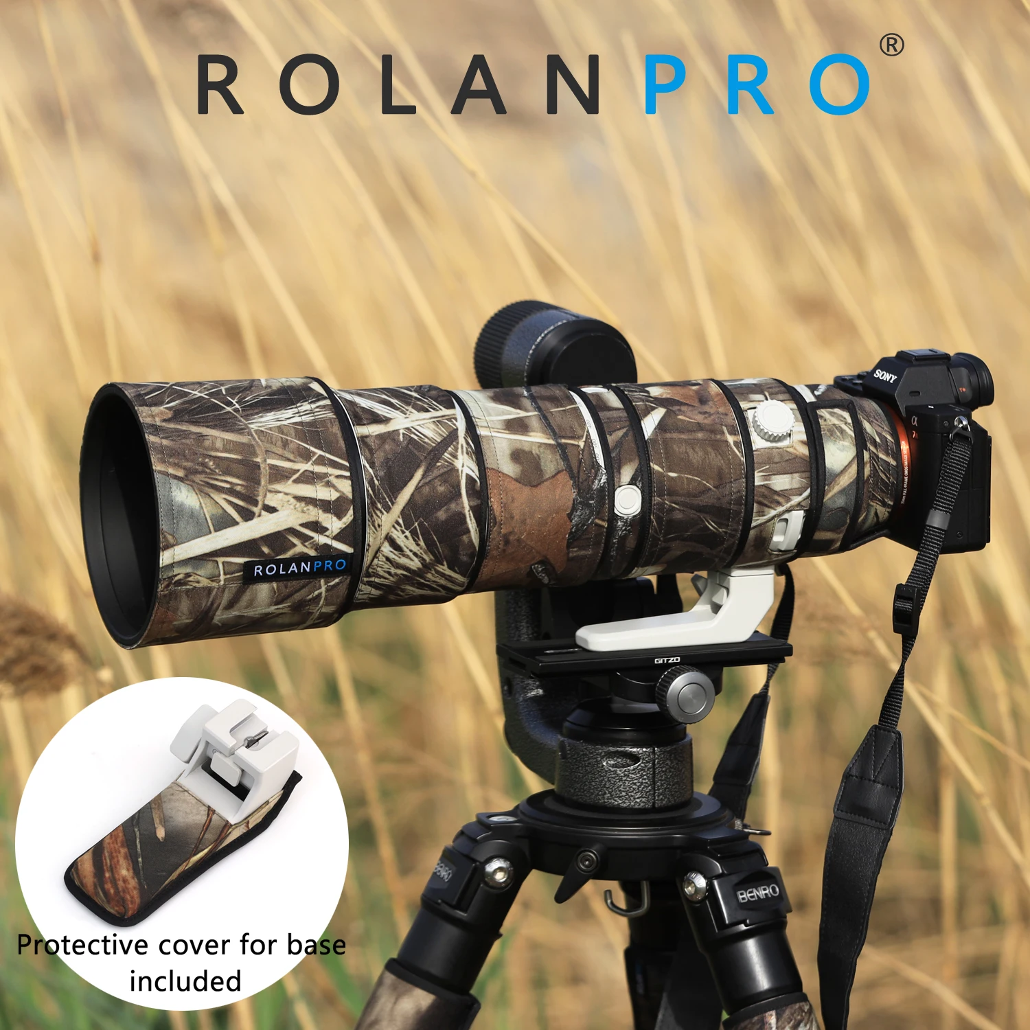 ROLANPRO Objektivmantel für Sony FE 200–600 mm F5,6–6,3 G OSS Objektivabdeckung Sony 200600 Kameraobjektiv Schutzhülle Hülle Regenschutz Camo Image