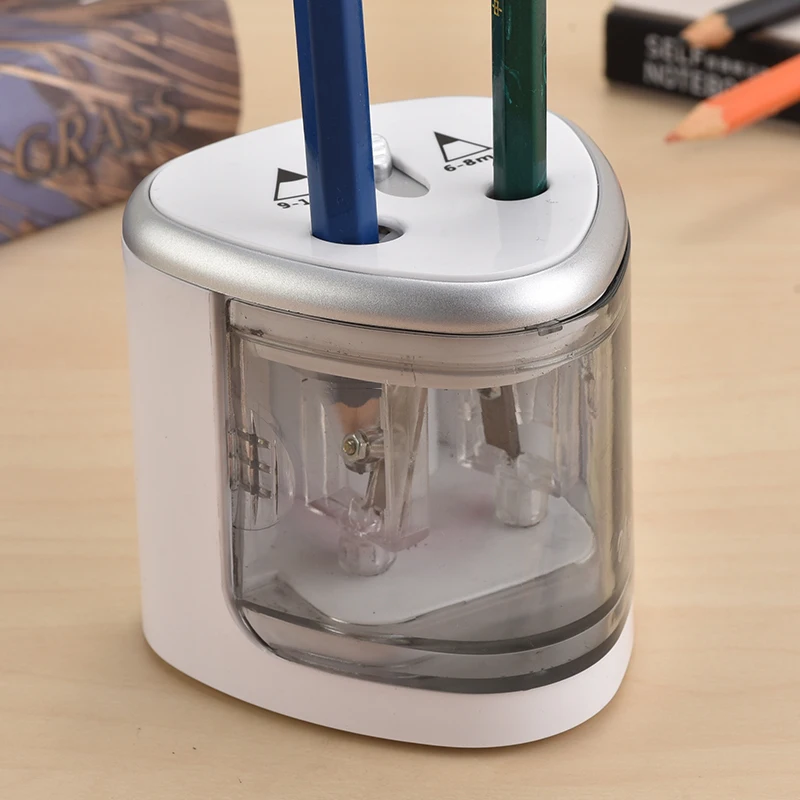 Vielzahl von Modellen und Funktionen, elektrisch, 2 Löcher/2 in 1 Löcher, Bleistiftspitzer, Schalter, Bleistiftspitzer, Studentenbedarf, Schreibwaren Image
