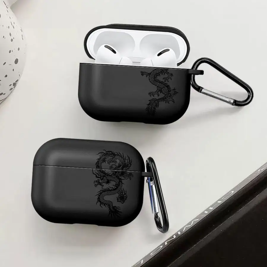 Coole Kopfhörerhüllen mit Drachenmuster für Airpods 4 2 3 Pro 1 Pro3 Pro2 Image