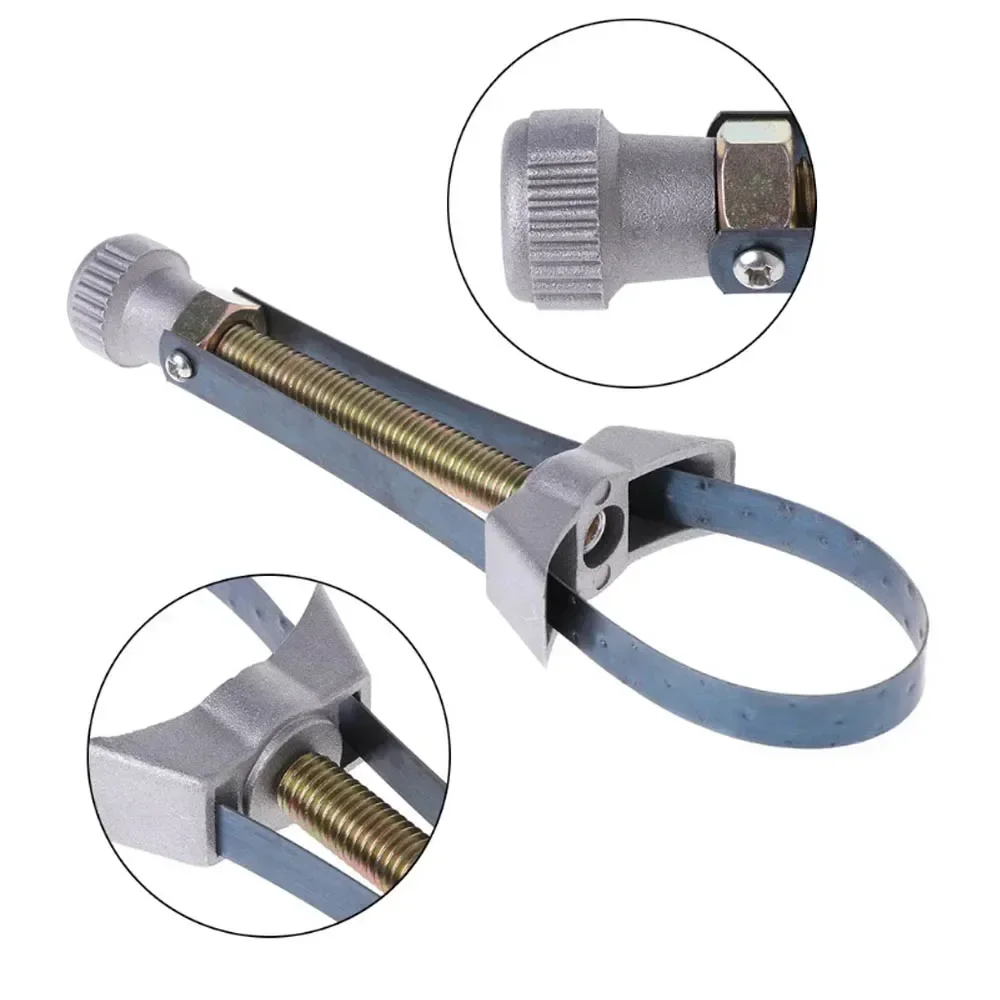 Ölfilterschlüssel, robust, verstellbar, Stahlarmband, 60–120 mm Durchmesser, universelles Werkzeug zum Entfernen von Ölfiltern für Auto, Auto, Motorrad