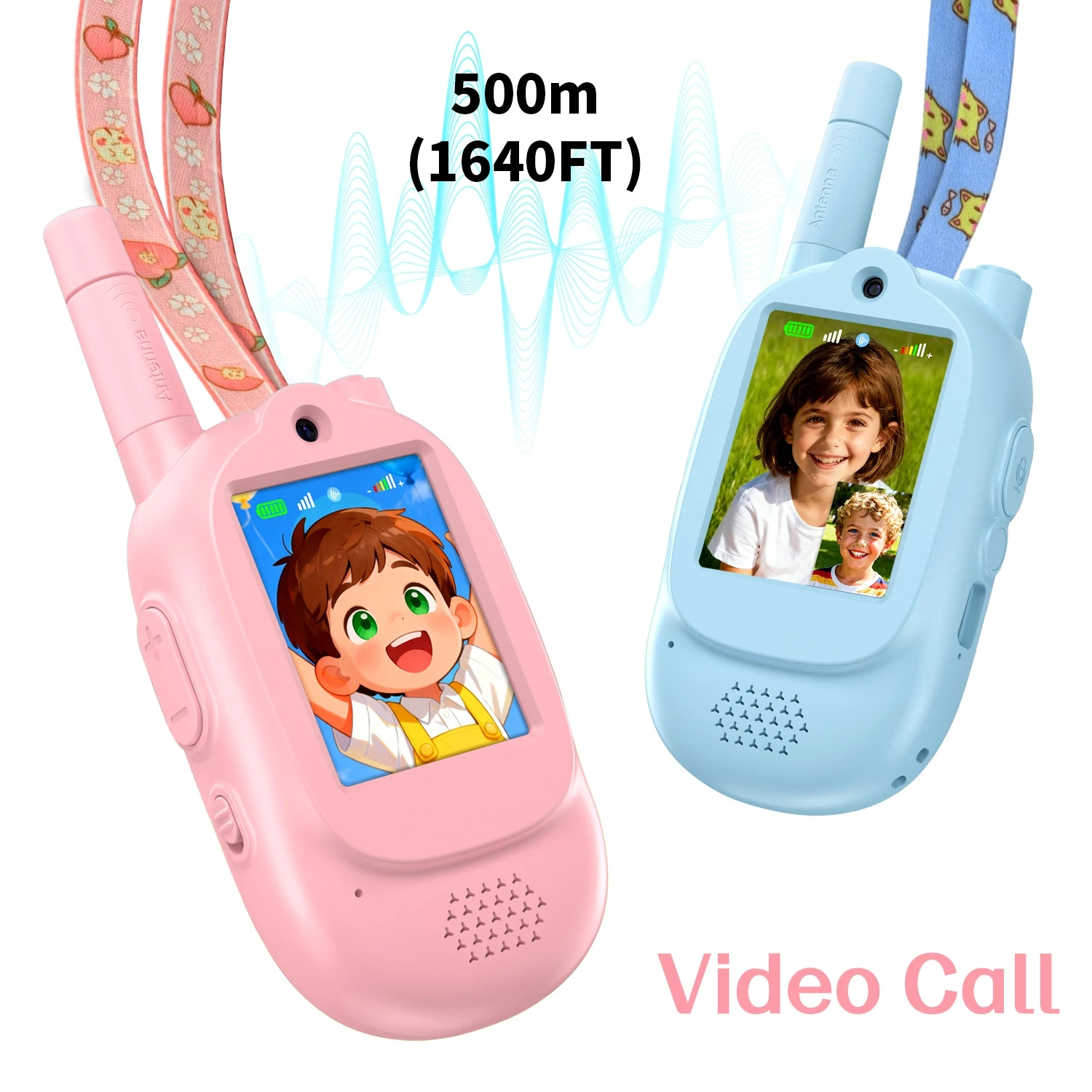 Kinder-Video-Walkie-Talkie, tragbares Video-Zwei-Wege-Radio, Sprachwechsel, Spaß, Gegensprechanlage, Geräte, wiederaufladbarer Akku, langlebiges Sprechen