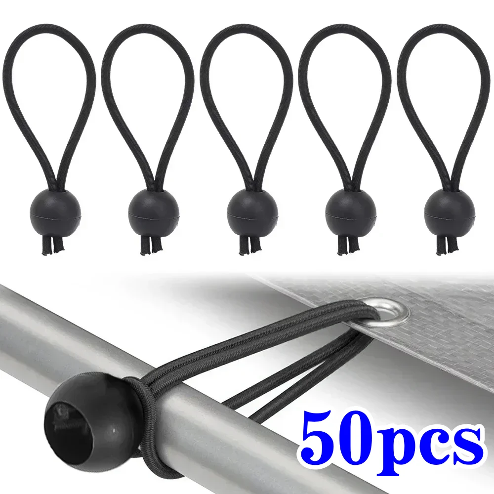 50/20/5 stücke Outdoor Elastische Ball Seil Bungee Cords Tragbare Zelt Befestigung Plane Markise Baldachin Heavy Duty plane Binden Image