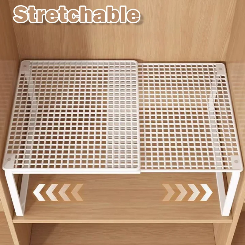 1pc Kleiderschrank Skalierbare Layered Partition Board Stapelbar Große-kapazität Regal Schuh Schrank Sortierung Bord Kleiderschrank Organizer