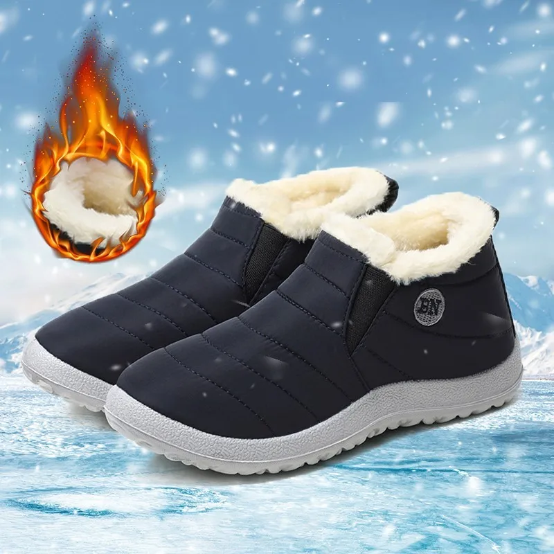 Stiefel Frau Schnee Plus Größe Frauen Schuhe Slip Auf Frau Schuhe Weiche Paar Wasserdichte Stiefeletten Pelz Winter Schuhe Stiefel Botas Mujer