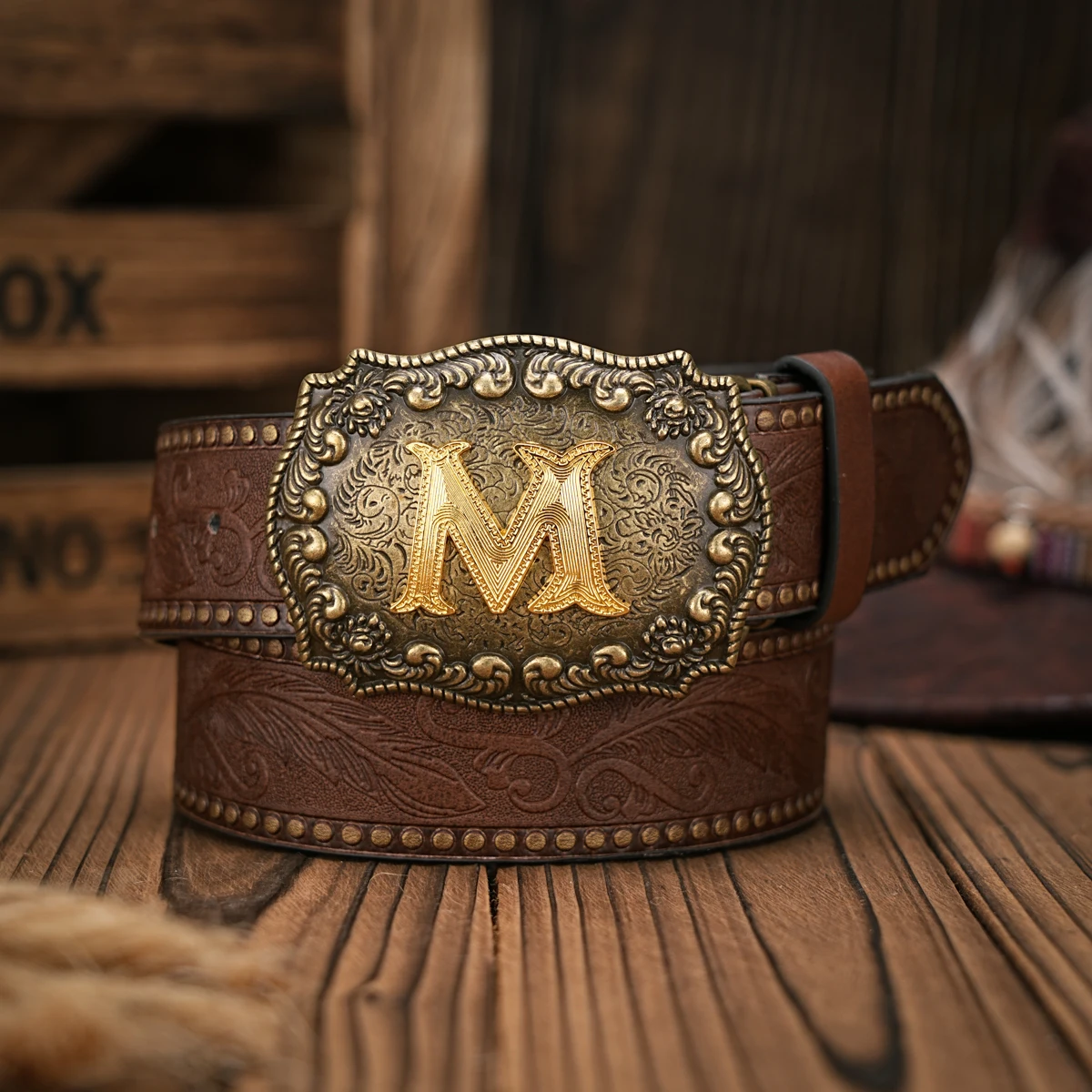 Western-Jeansgürtel aus PU-Leder im Vintage-Stil, klassische Buchstabenschnalle – 3,8 cm breit, langlebig und stilvoll für Männer und Frauen – perfekt Image