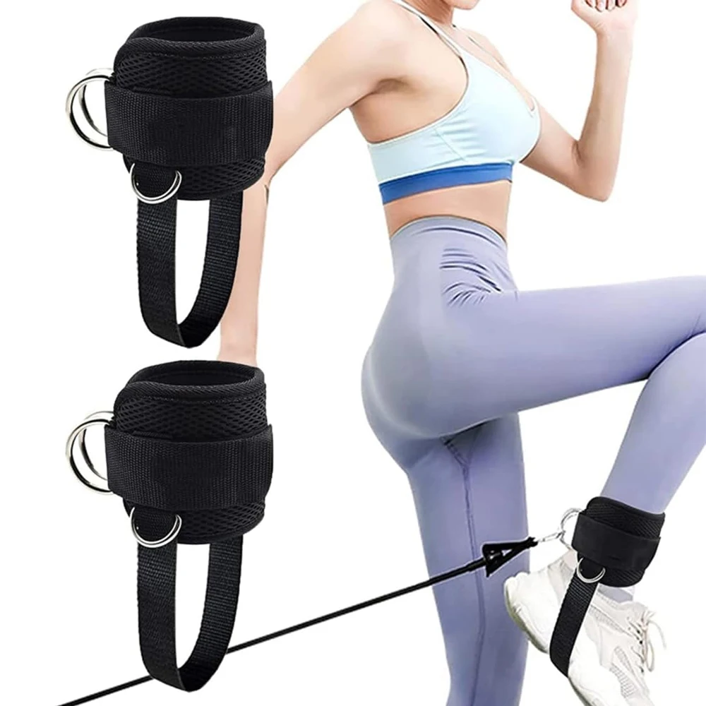 1 Stück Kabelmaschinen-Knöchelriemen – verstellbare Neopren-Manschette für Gesäßmuskeln/Beine – Fitnessstudio-Kickback-Befestigung (Männer und Frauen) Image