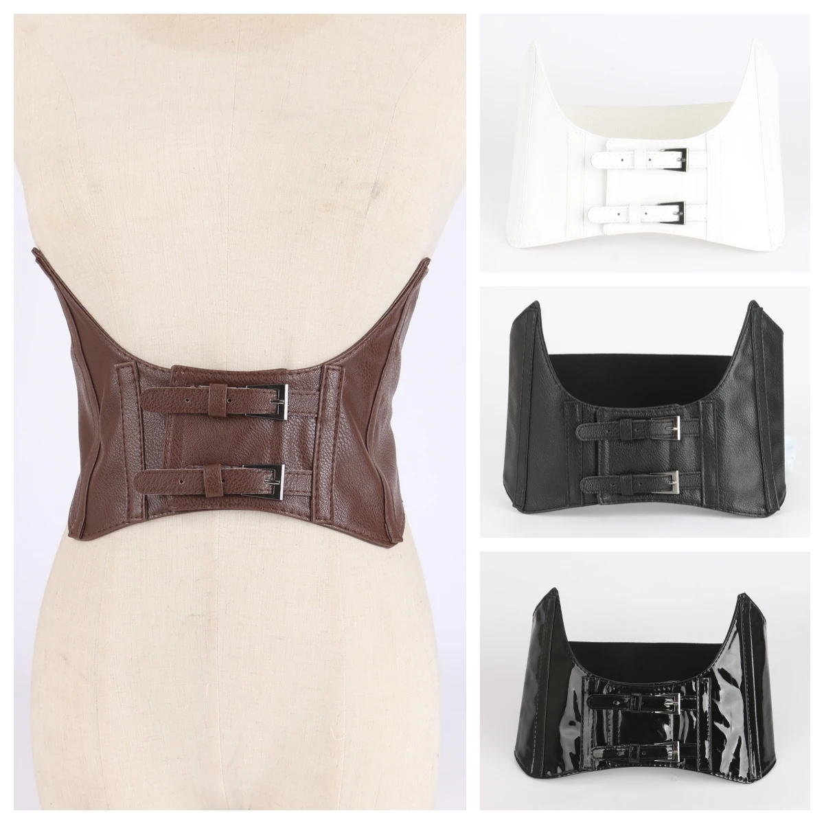 Mehrere Farbe Unterbrust Korsett dame gothic Gürtel Weibliche Harness Strap gummi Elastische Gürtel Kummerbund für frauen Kleid Mantel Image