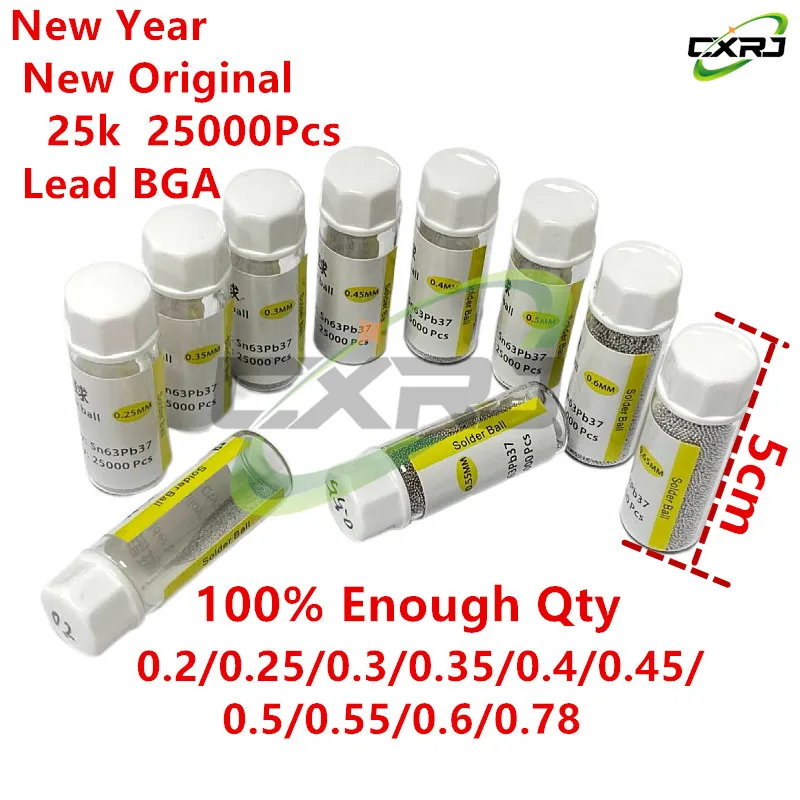1 Flasche Reballing-Kugeln (0,2 0,25 0,3 0,35 0,4 0,45 0,5 0,55 0,6 0,65 0,76) BGA LeadSolder Ball Leaded BGA Rework Repair Tools