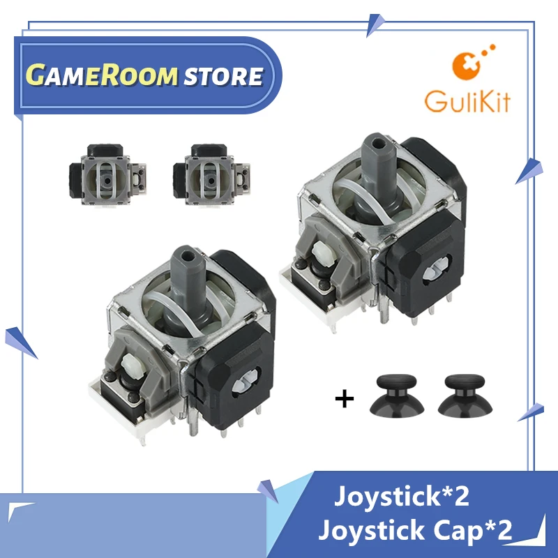 GuliKit TMR Elektromagnetischer Joystick mit Stickkappe für PS4 PS5 Gamepad Reparatur für Switch Pro Xbox Series Controller Ersatz Image