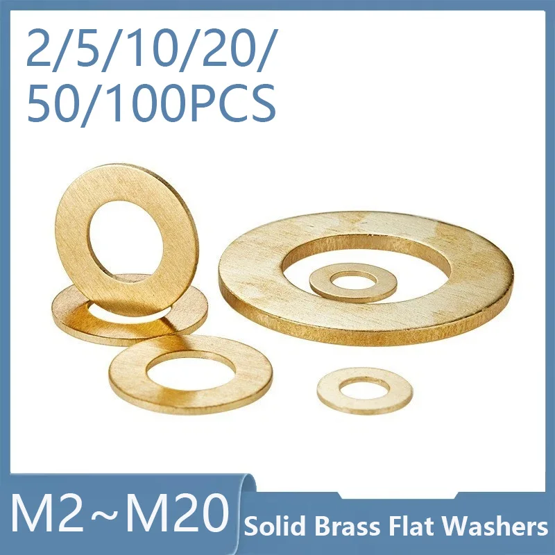 M2 M2.5 M3 M4 M5 M6 M8 M10 M12 M14 M16 M18 M20 massive Messing-Unterlegscheiben O-Ring Motorrad-Ölwannen-Flachdichtungsabstandshalter Image