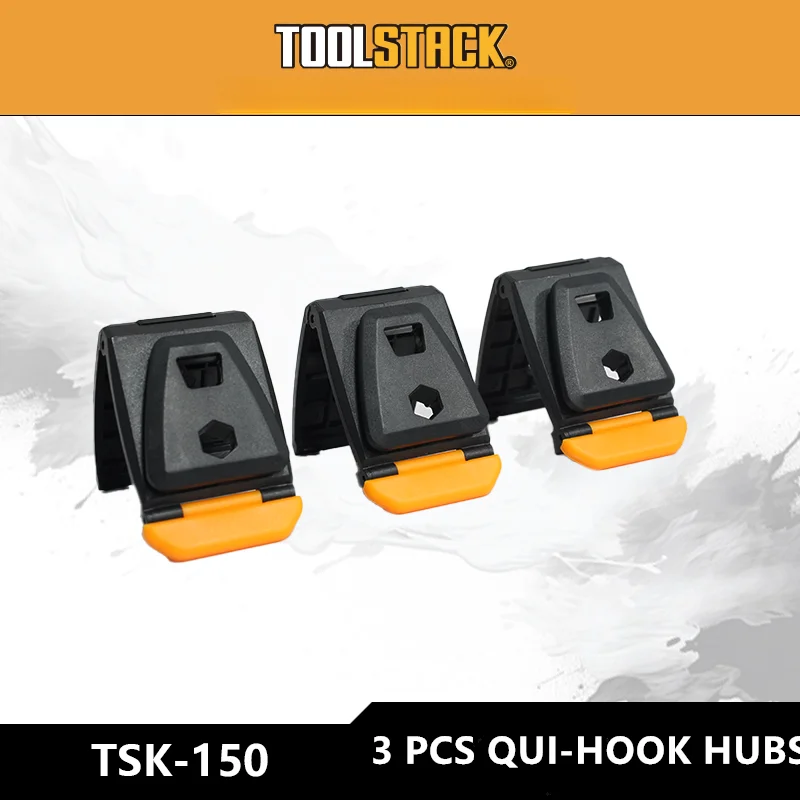 TOOLSTACK 3PC Qui-Hook Naben Elektrowerkzeug Zubehör Schnell hängende Schnalle Schnellverschluss-Clip für Gürtel Praktischer Arbeits-Hüfttaschen-Clip Image