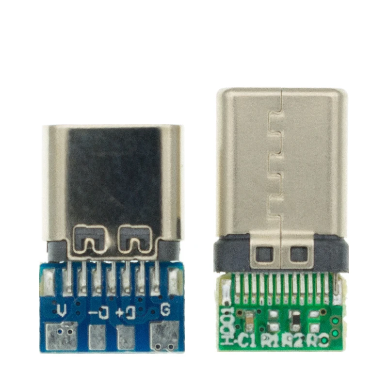 10 Stück USB 3.1 Typ C Stecker 24 Pins Stecker/Buchse Buchse Adapter auf Lötdraht und Kabel 24 Pins Unterstützung PCB Board Image