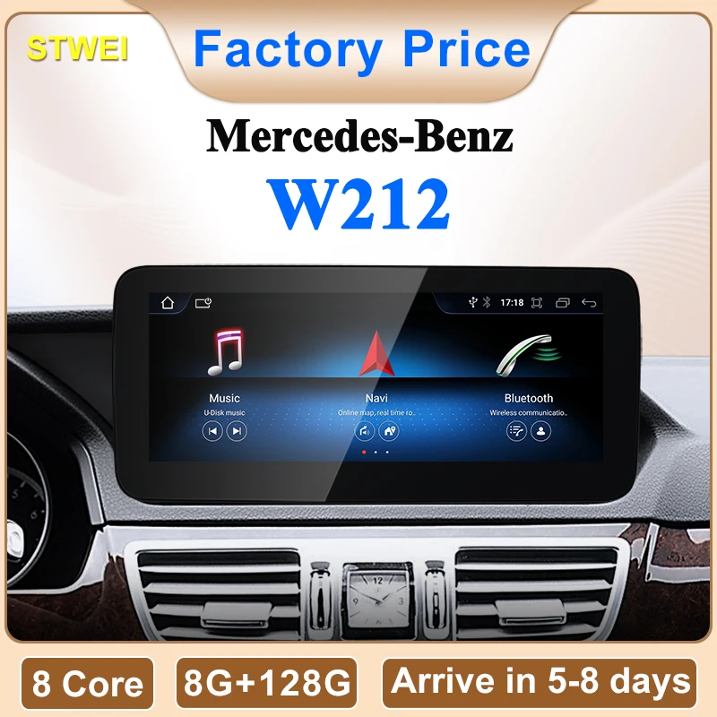STWE Neue Auto Multimedia Drahtlose Android AUTO CarPlay 10,25 zoll 12,3 zoll Bildschirm Für Mercedes Benz E Klasse W212 Auto video Player Image