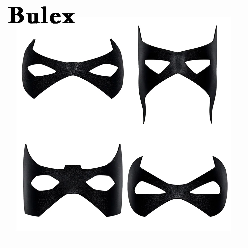 Bulex Erwachsene Fledermaus Superheld Nacht Ritter Grayson Cosplay Nightwing Kostüm für Frauen Männer Halloween Maskerade Augenmaske