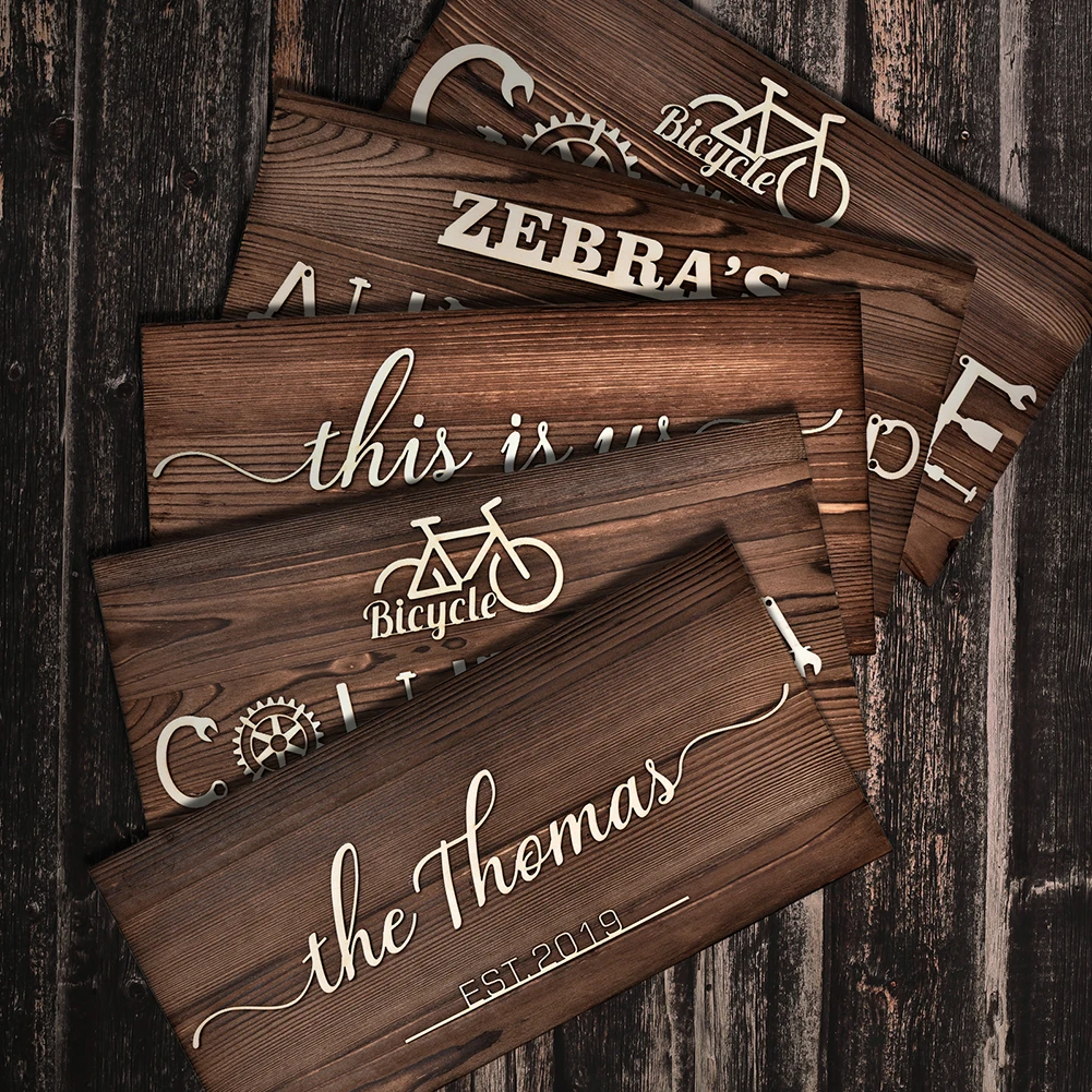 Benutzerdefiniertes Holzschild, personalisiertes Familiennameenschild, Holzpalettenschild, Hochzeitsgeschenk, Zuhause, Wanddekoration, lasergeschnittenes Geschäft, Firmenlogo-Schild Image