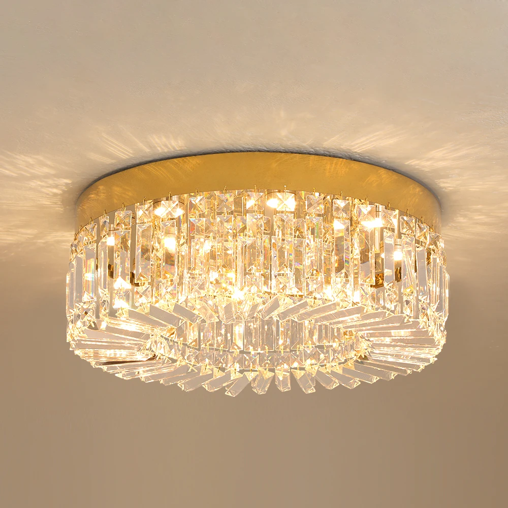 Kristall Deckenleuchte Wohnzimmer Gold Luxus Moderne Kronleuchter Dekoration Led Deckenleuchten Beleuchtungskörper Durchmesser 40 50 cm