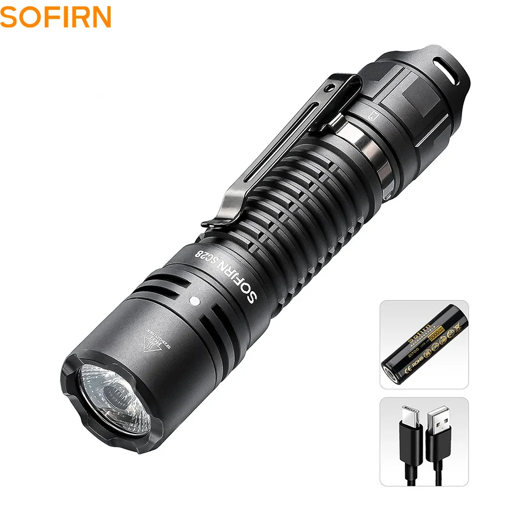 Sofirn SC28 XHP50B HD LED 2800Lm Typ-C wiederaufladbare Taschenlampe, tragbar, leistungsstark, 21700 Taschenlampe, EDC-Blitzlicht, IPX8 für Camping Image