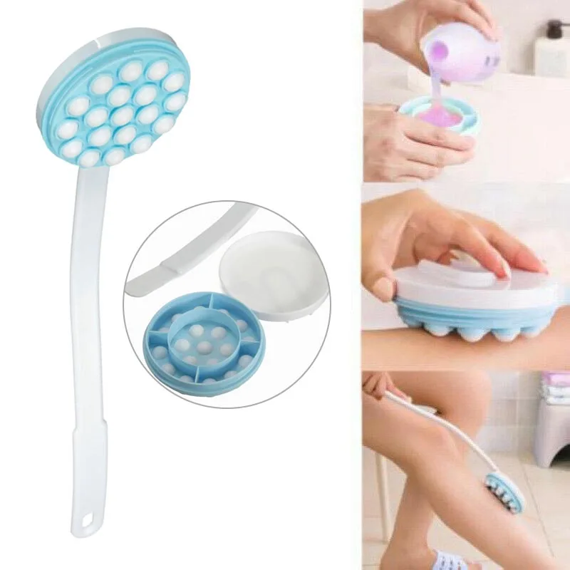 Lotion Öl Creme Applikator Duschbürste Langstieliger Kopf Körper Bein Rücken Badebürste Peeling Massagegerät Wäscher Badzubehör Werkzeuge Image