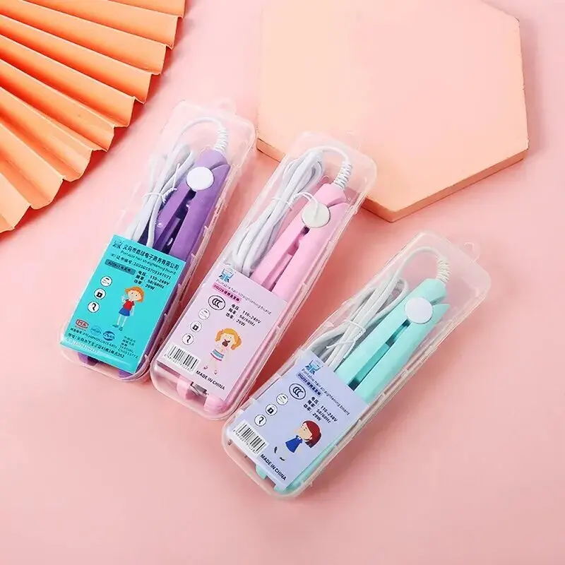 Neue Curling Eisen Mini Haarglätter Eisen Keramik Glättung Styling Werkzeuge Haar Curler Flache Eisen Bart Haarglätter