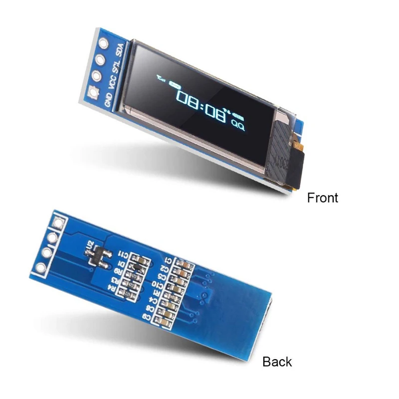 I2C OLED-Anzeigemodul 0,91 Zoll I2C SSD1306 OLED-Anzeigemodul Weiß / BLAU I2C OLED-Bildschirmtreiber DC 3,3 V ~ 5 V für Arduino Image