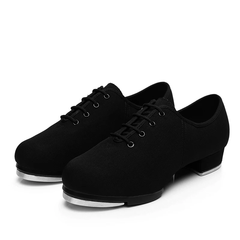 Leinwand Tap Schuhe Männer Frauen Erwachsene Kinder Oxford Dance Schuhe Weiche Turnschuhe Unteren Platz Indoor Leder Schuhe Schritt Dance Sport Image