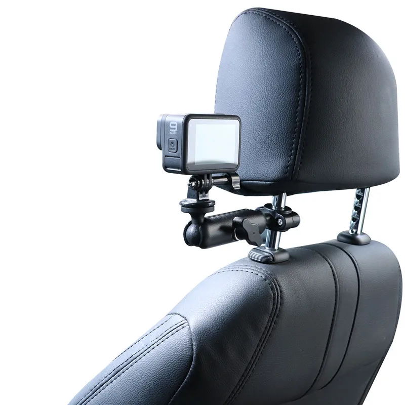 Auto Kamera Halterung Unterstützung Gelenk Fahrzeug Kopfstütze Action Cam Cradle für Gopro Motorcyclye Halterung Halter für Go Pro Insta360 Image