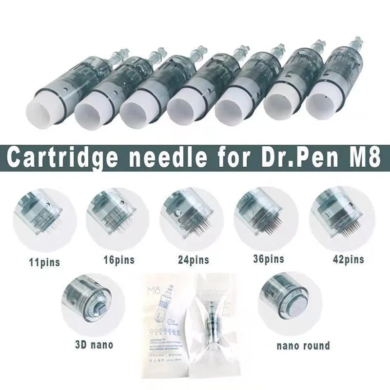Dr Pen M8 A6S Patronen Derma Pen Nadeln 11/16/24/36/42 Pin Nano Bajonett Patrone sterile Ersatz Kopf Schönheit Werkzeug