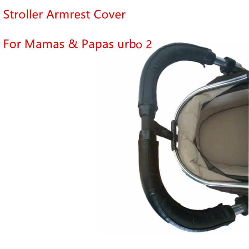 Leder Abdeckungen Für Mamas & Papas urbo 2 Baby Kinderwagen Autoscooter Kinderwagen Griff Hülse Fall Armlehne Schutzhülle Bar Zubehör Image