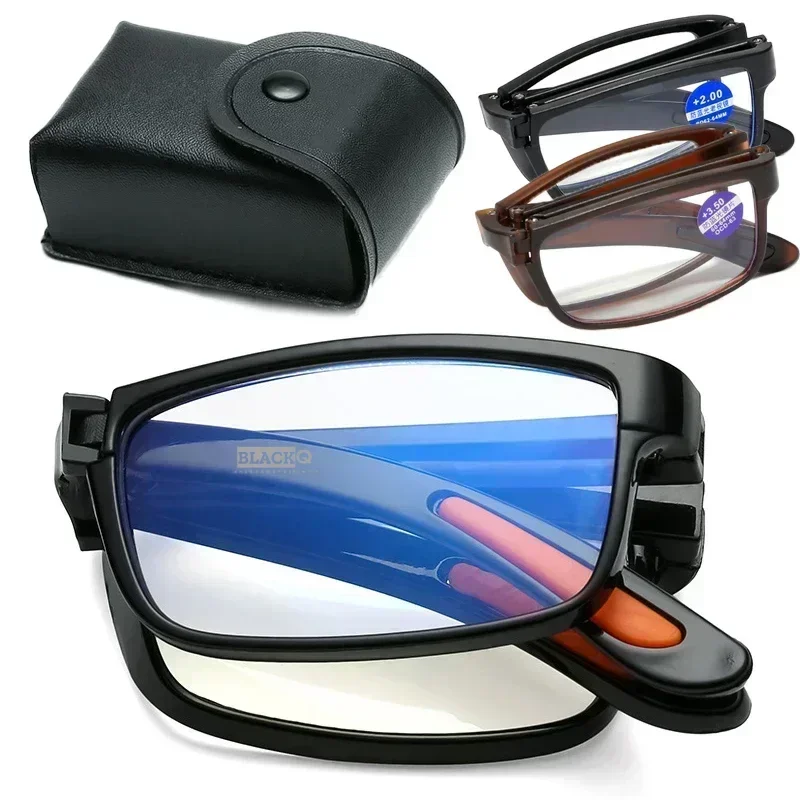 Faltbare Lesebrille Frauen Männer Anti-Blaulicht tragbare Brille tr90 Farsight Brille Dioptrien 1,0 1,5 bis 4,0 Okulos Image