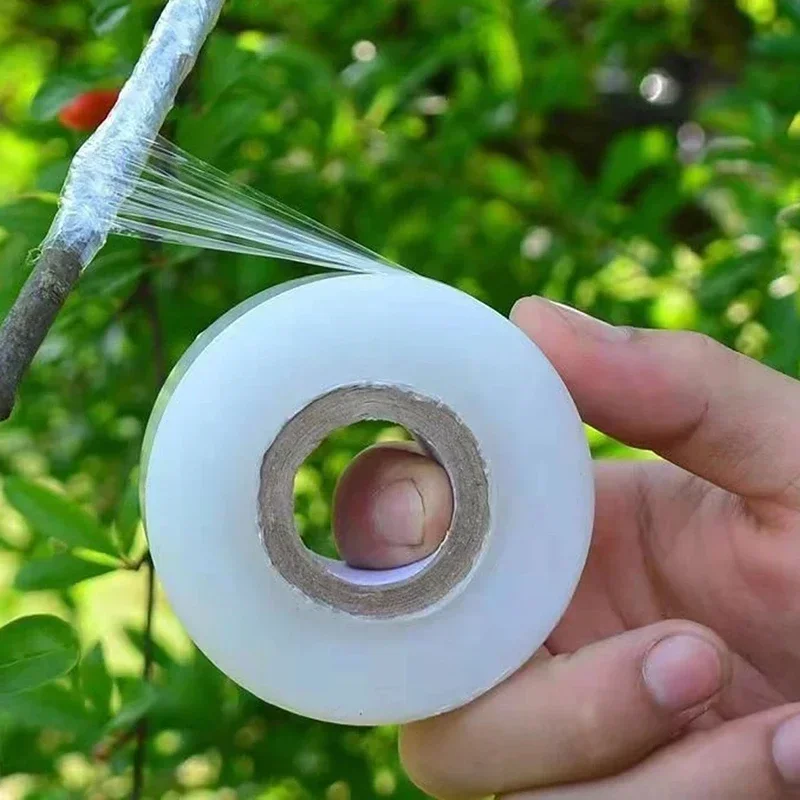 1/3 Rolle PE Flexible Pfropfbandfolie Selbstklebendes Gartenbaum-Rollenband zum Pfropfen von Bäumen Pflanzen Pfropfen Dehnbar 4 cm Breite Image