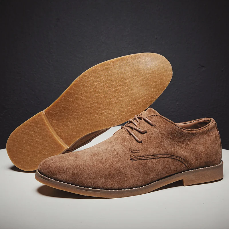 Luxus Männer Derby Schuhe Hohe Qualität Wildleder Leder Schuhe für Männer Business Casual Schuhe Lace-Up Männer Party Hochzeit schuhe Große Größe Image