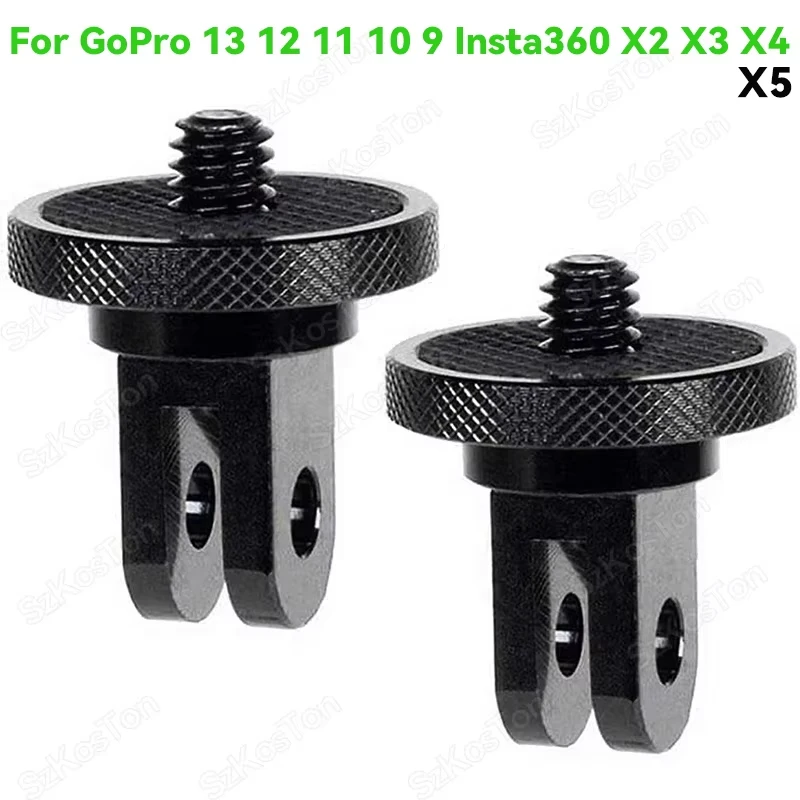 1/4 Zoll Schraube Stativ Adapter 360 Rotierenden Halterung Für Go Pro 13 12 11 10 9 Insta 360X5X4 DJI OSMO 360 Kamera Zubehör Image