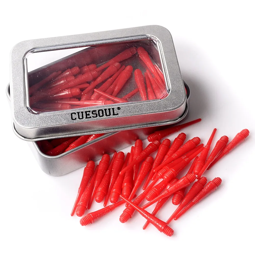 CUESOUL 100 Stück RedSoft Tip Points für Soft Tip Darts Image
