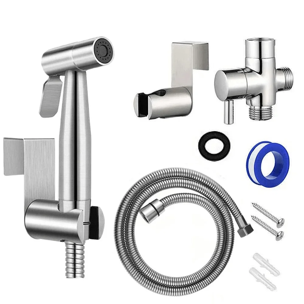 Handheld Wc Bidet Wasserhahn Sprayer Edelstahl Bad Bidet Sprayer Set Hand Sprayer Dusche Kopf Selbst Reinigung Kein Schlag