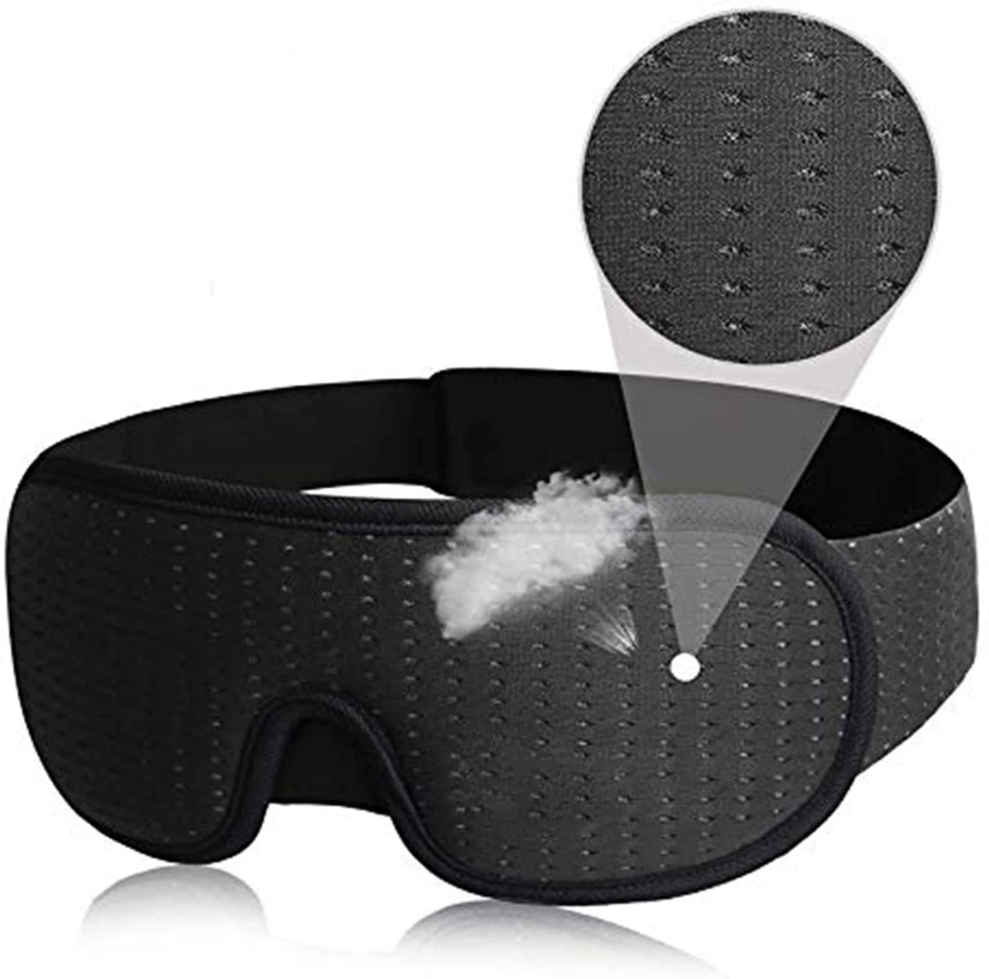 3D-Maske für den Schlaf, Augenmaske, Lichter, Blockout, weich gepolstert, Schlafstoffbezug, Schatten, Augenbinde, Augenklappe Image