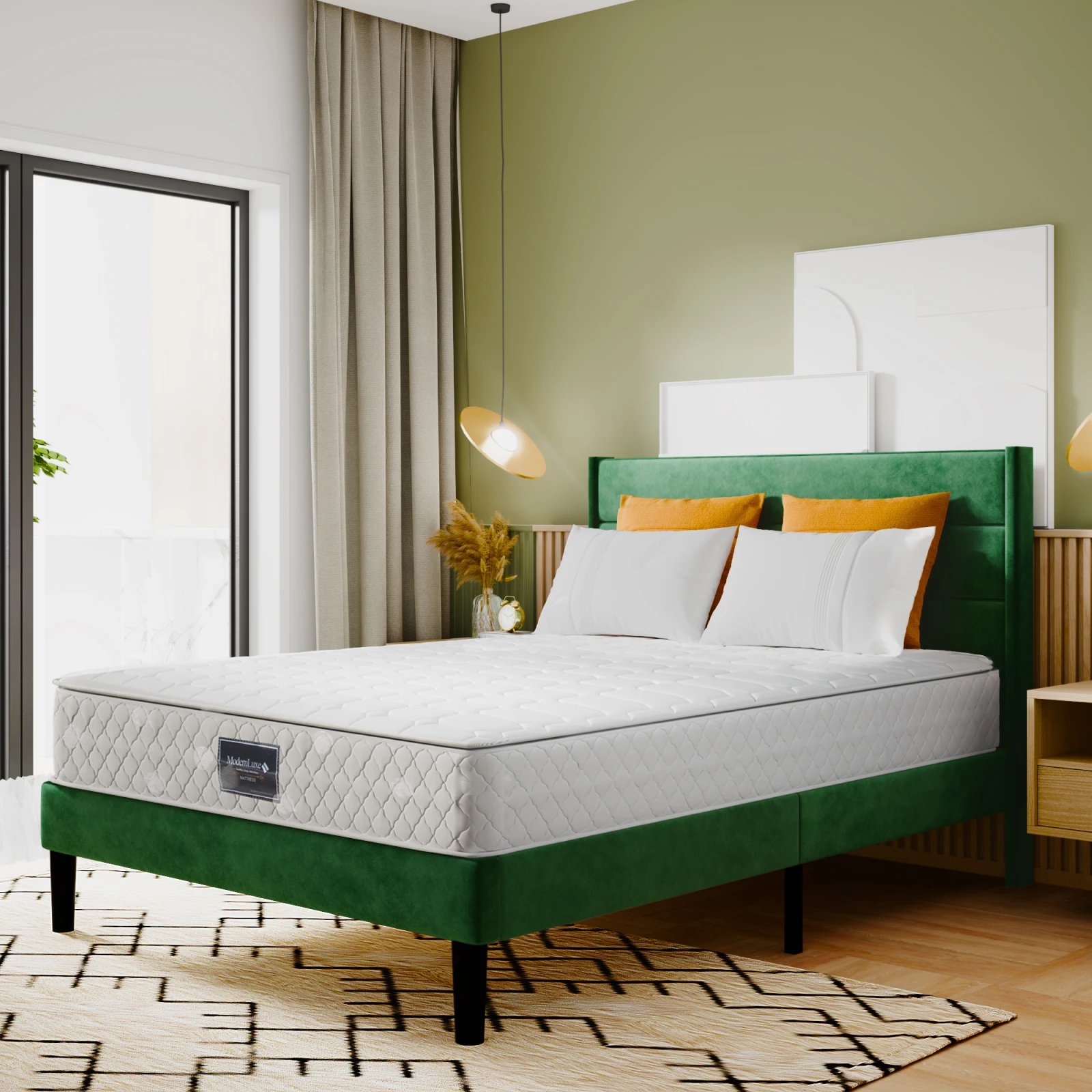 Rosahqnda-Matratze, Taschenfeder, 90/140/160 x 200 cm, Oeko-Tex-zertifiziert/ergonomisch, 7 Zonen-Kalschaum, 25 cm Höhe