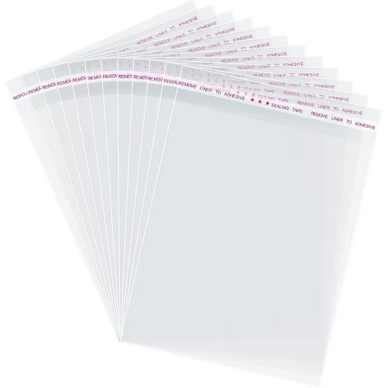 30/50/100 Stück selbstklebende transparente Plastiktüten, verschiedene Größen, OPP-Geschenktüten, Haarspangen, Aufbewahrungsbeutel, Kleidung, Socke