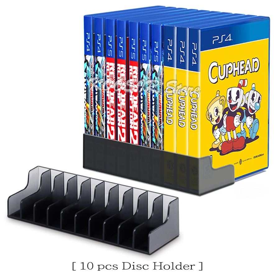 PS5 PS4 Spiel Karte Disc Box Universal Stand 10 Stück Spiel CD Disks Fall Halter Storage Halterung Für Playstation 5 play Station 4 Image
