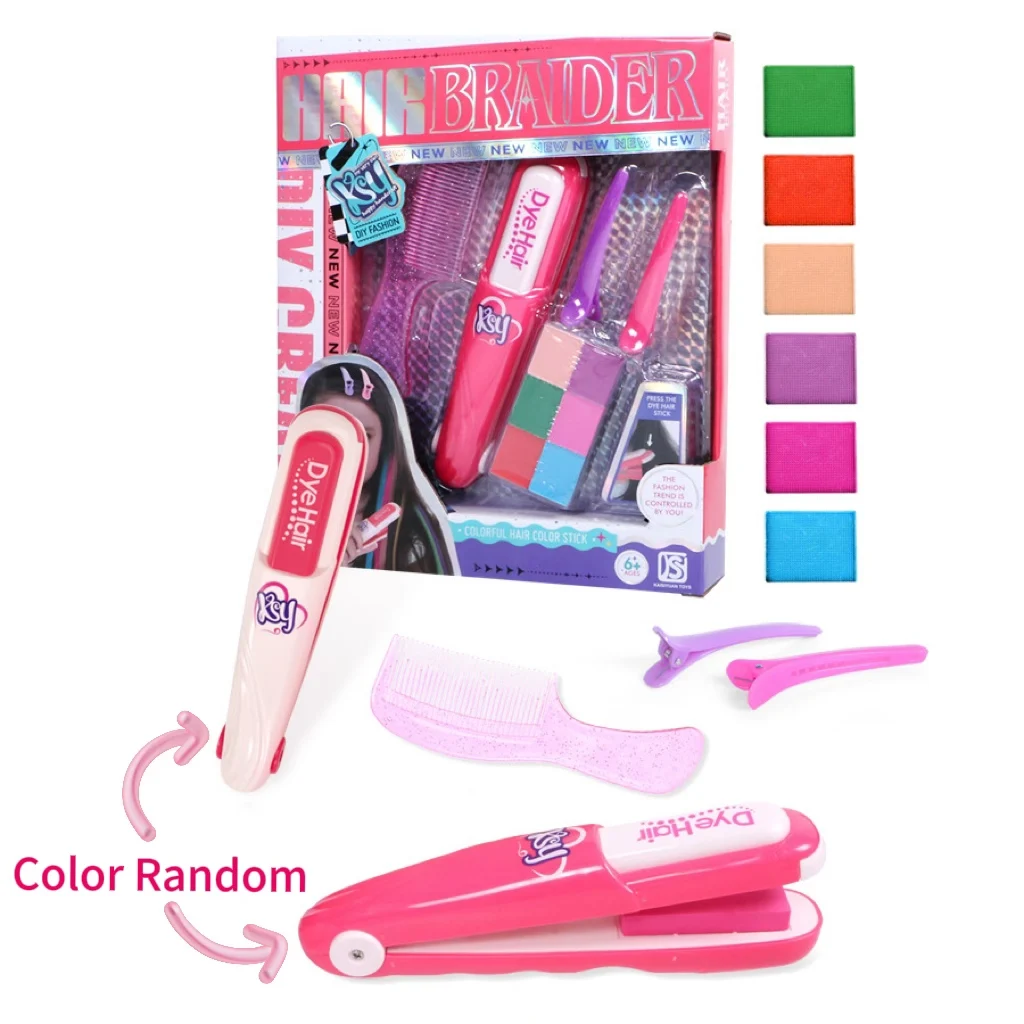 DIY Farbe Haar Stick Set Mädchen Spielzeug Waschbar Haar Kreide Set Spielzeug Temporäre Helle Haar Färben Kreide Kamm Set kinder Spielzeug