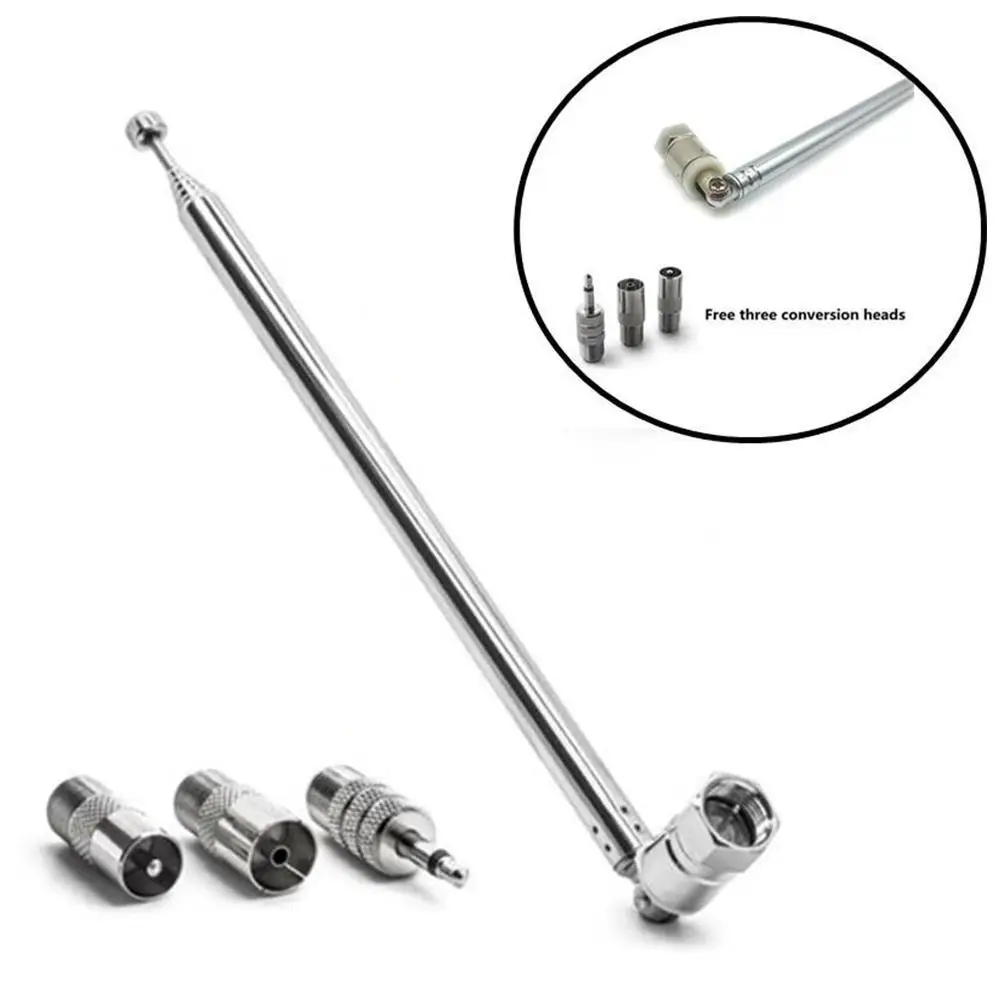 Stab antenne 3,5mm Adapter FM Radio antenne Ersatz Teleskops ch raube F Typ Stecker mit Stereo-Empfänger verstärker Image