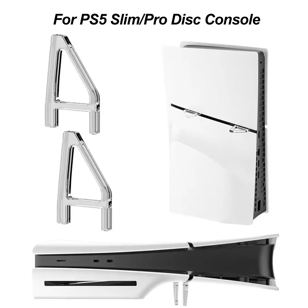 Horizontaler Ständer für PS5 Slim/Pro Disc/Digitalkonsolenzubehör, Acrylhalter, transparente Dreiecksbasis für Playstation 5 Image