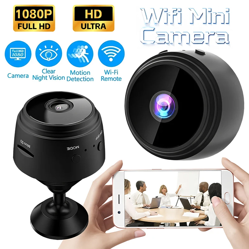 Drahtlose Mini-WLAN-Überwachungs kamera 1080p HD dauerhafte Heim überwachung Nacht Sicherheits schutz Überwachung Fern monitor Image