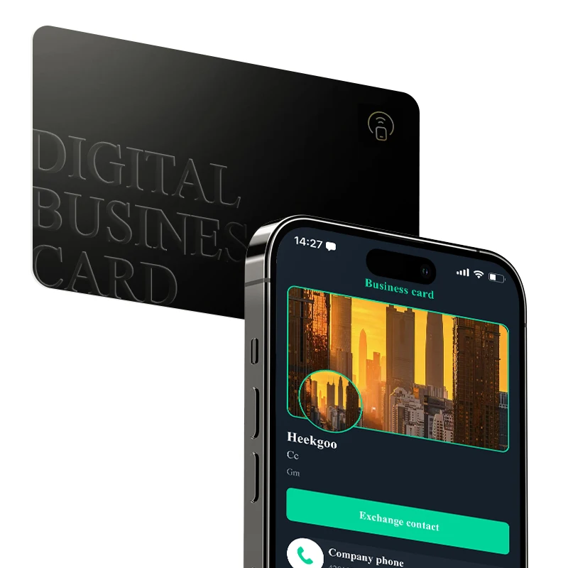 NFC-Visitenkarte, schnell ablesbare, intelligente Namenskarte, digitale Visitenkarte, kontaktloses Geschäftsgeschenk, soziale Erkennungskarte Image